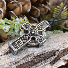 Load image into Gallery viewer, Celtic Cross Necklace, Irish Cross, Ireland Cross Pendant, First Communion Cross, Religious Gift, Cross Pendant, High Cross, South Cross

