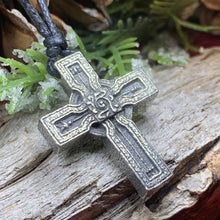 Load image into Gallery viewer, Celtic Cross Necklace, Irish Cross, Ireland Cross Necklace, First Communion Cross, Religious Gift, Cross Pendant, Dromiskin High Cross
