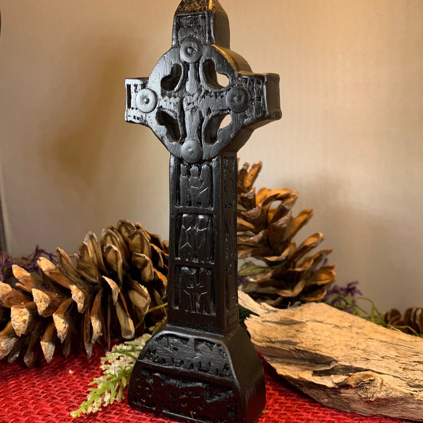 Clonmacnois Celtic Cross, Turf High Cross, Irish Cross Statue, Ireland Gift, Irish Turf, Housewarming Gift, New Home Gift, Confirmation Gift