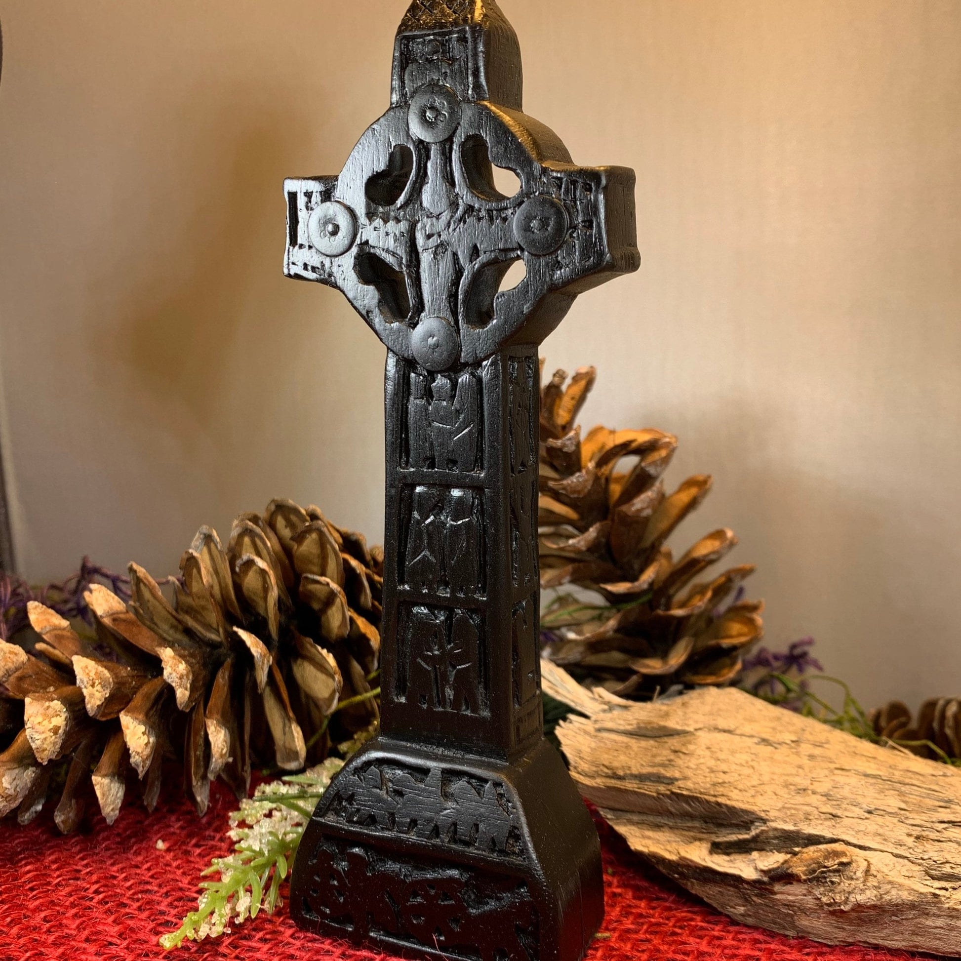 Clonmacnois Celtic Cross, Turf High Cross, Irish Cross Statue, Ireland Gift, Irish Turf, Housewarming Gift, New Home Gift, Confirmation Gift