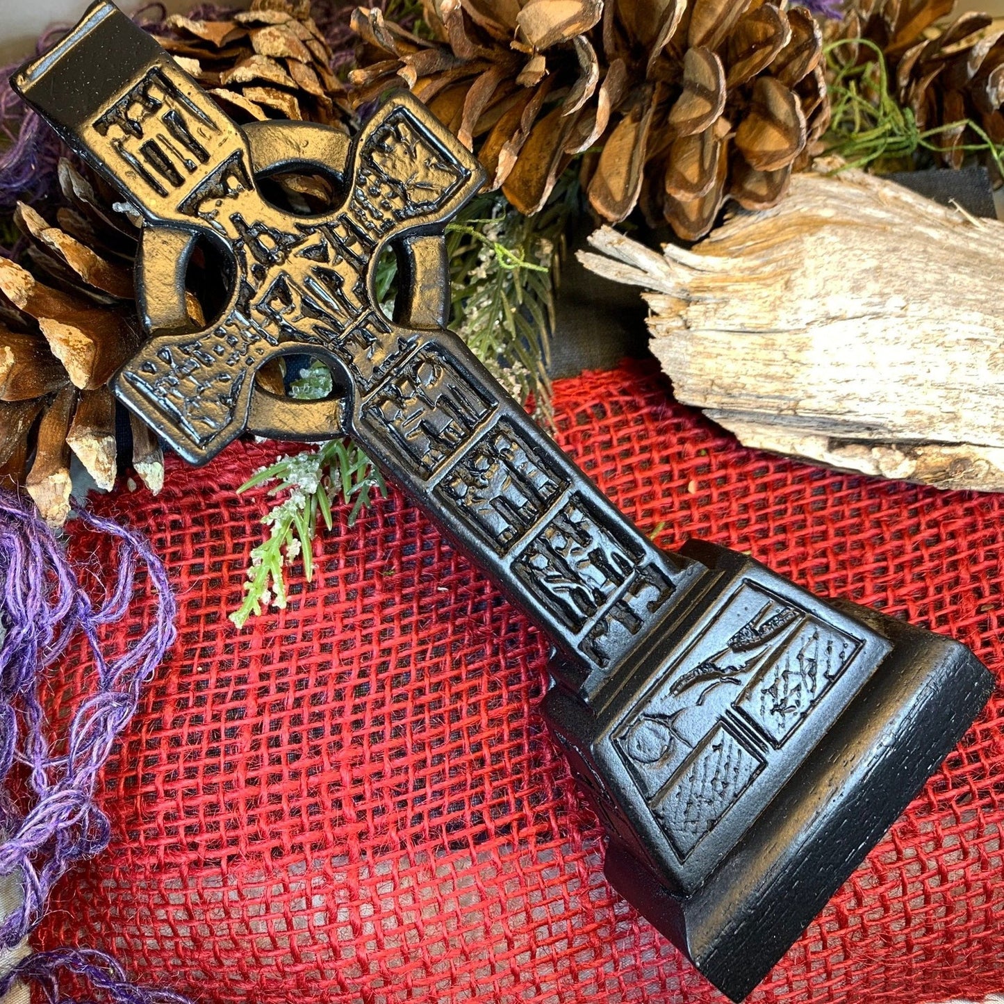 Monasterboice Celtic Cross, Turf High Cross, Irish Cross Statue, Ireland Gift, Irish Turf, Housewarming Gift, New Home Gift, Confirmation