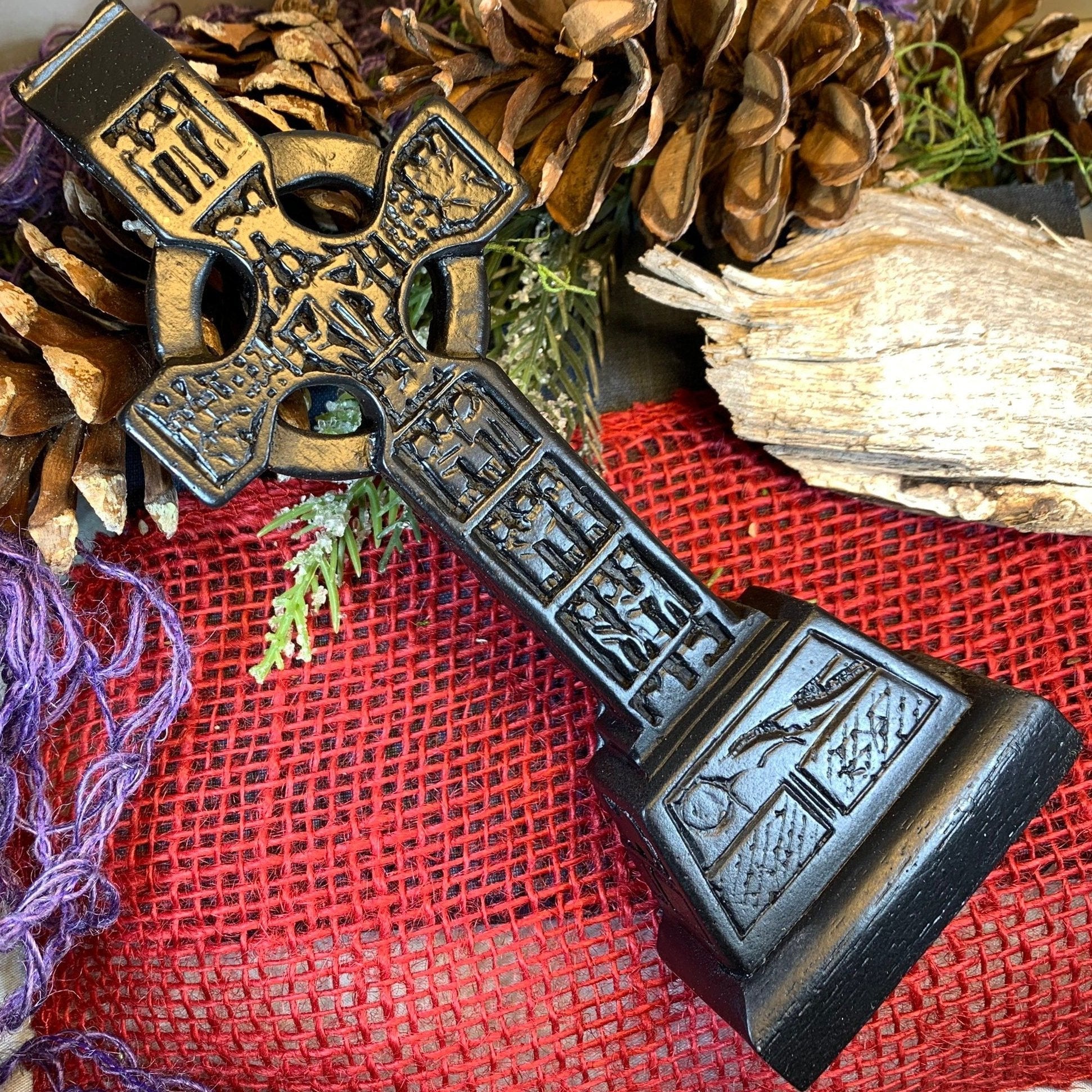 Monasterboice Celtic Cross, Turf High Cross, Irish Cross Statue, Ireland Gift, Irish Turf, Housewarming Gift, New Home Gift, Confirmation