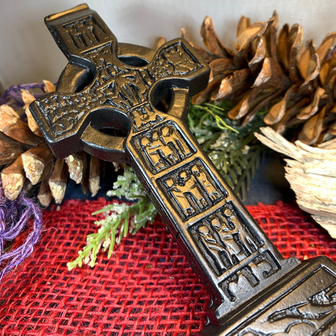 Monasterboice Celtic Cross, Turf High Cross, Irish Cross Statue, Ireland Gift, Irish Turf, Housewarming Gift, New Home Gift, Confirmation