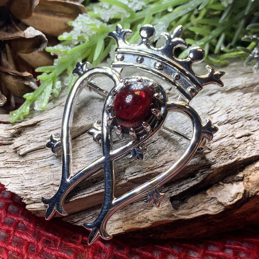 Luckenbooth Brooch, Scotland Jewelry, Celtic Jewelry, Anniversary Gift, Bride Gift, Heart Jewelry, Wife Gift, Bridal Jewelry, Mom Gift