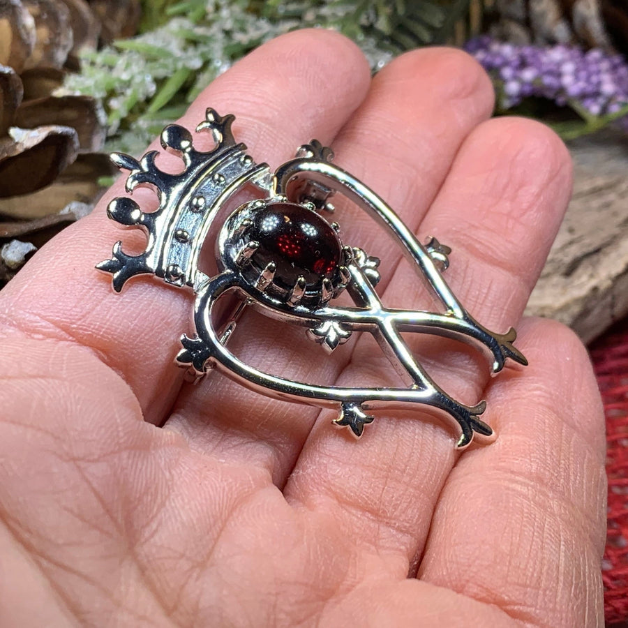 Luckenbooth Brooch, Scotland Jewelry, Celtic Jewelry, Anniversary Gift, Bride Gift, Heart Jewelry, Wife Gift, Bridal Jewelry, Mom Gift