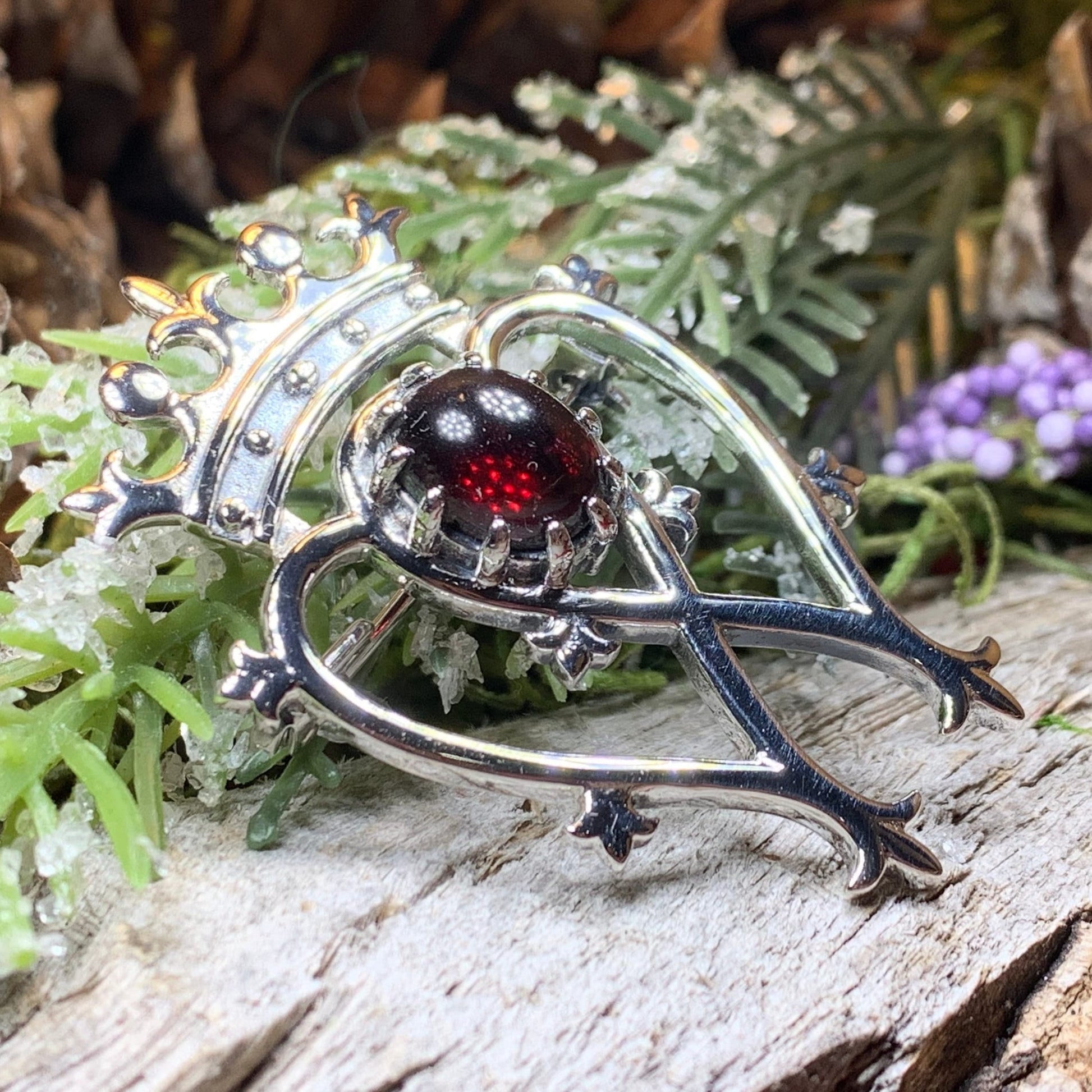 Garnet Luckenbooth Brooch — view 5