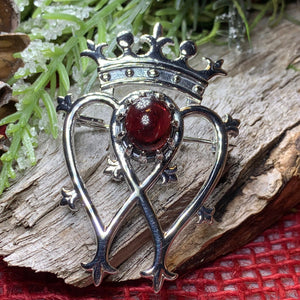 Luckenbooth Brooch, Scotland Jewelry, Celtic Jewelry, Anniversary Gift, Bride Gift, Heart Jewelry, Wife Gift, Bridal Jewelry, Mom Gift