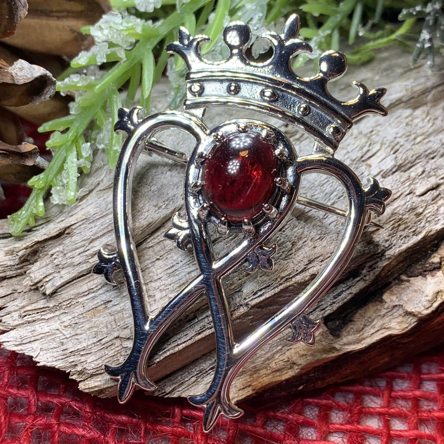 Garnet Luckenbooth Brooch — view 8