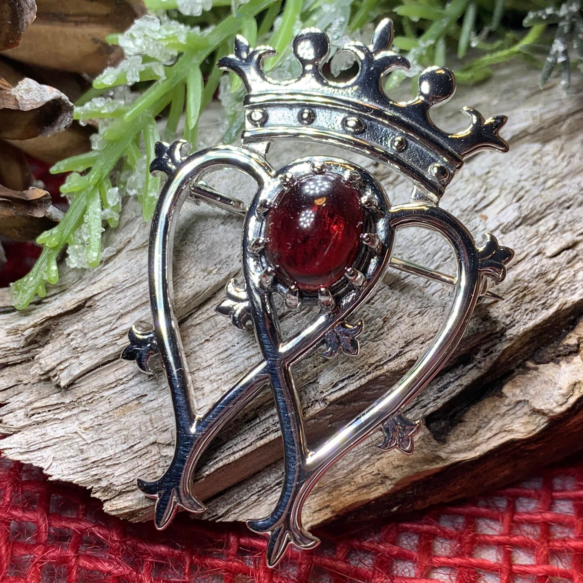 Garnet Luckenbooth Brooch — view 8