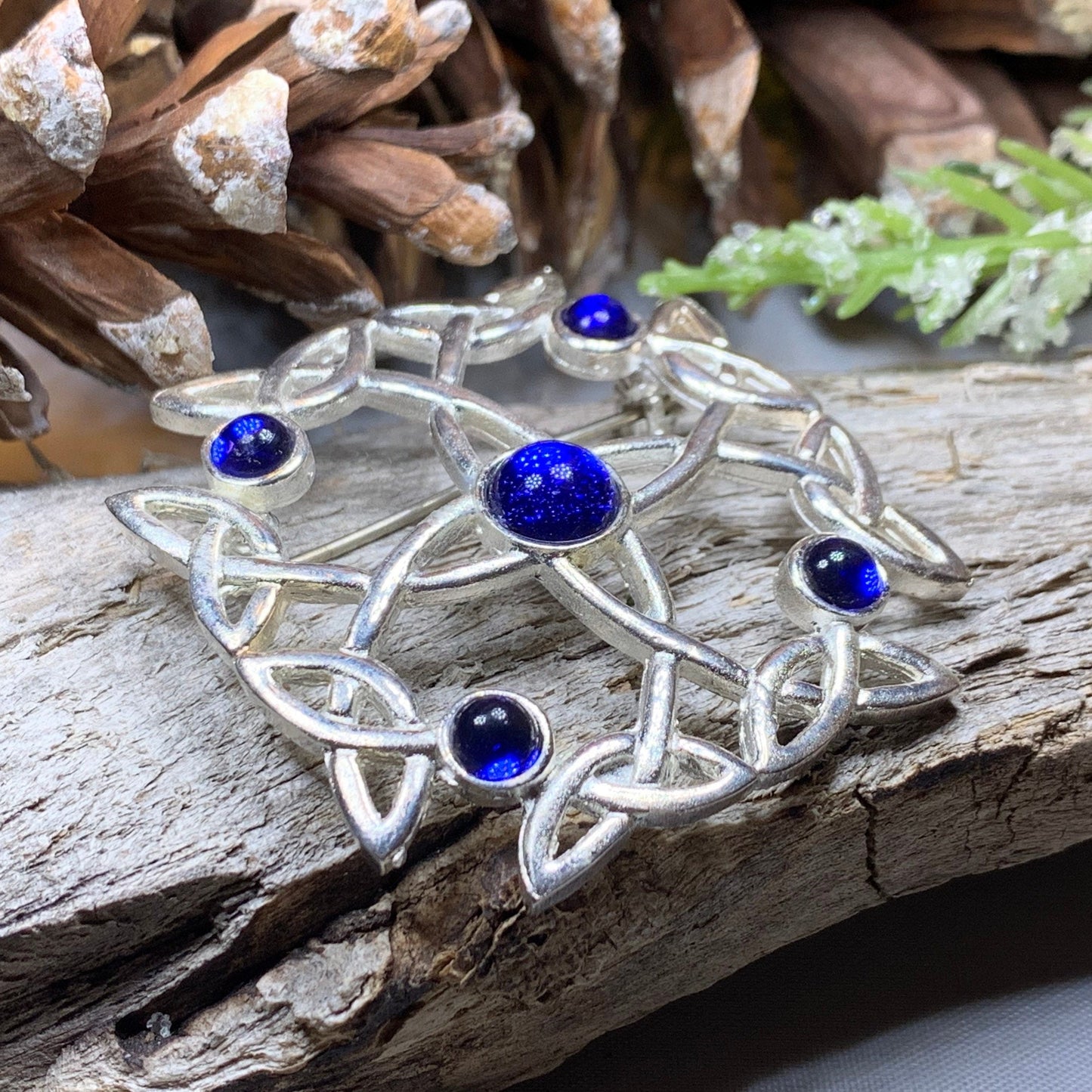 Celtic Brooch, Irish Pennanular Pin, Irish Jewelry, Scottish Brooch, Celtic Pin, Ireland Gift, Plaid Pin, Tartan Pin, Wiccan Jewelry