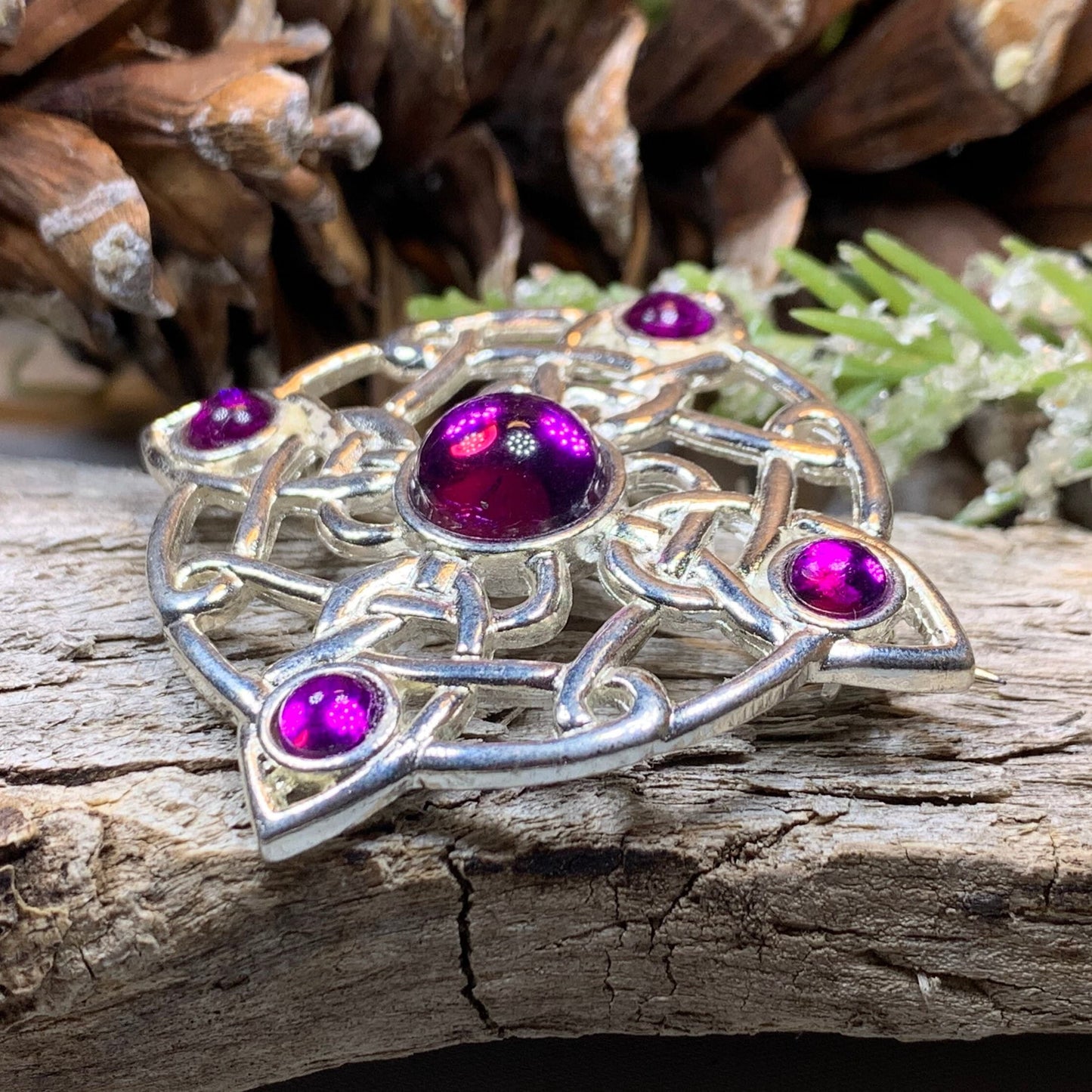 Celtic Brooch, Irish Pennanular Pin, Irish Jewelry, Scottish Brooch, Celtic Pin, Ireland Gift, Plaid Pin, Tartan Pin, Wiccan Jewelry
