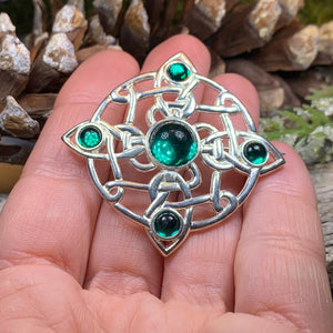 Celtic Brooch, Irish Pennanular Pin, Irish Jewelry, Scottish Brooch, Celtic Pin, Ireland Gift, Plaid Pin, Tartan Pin, Wiccan Jewelry