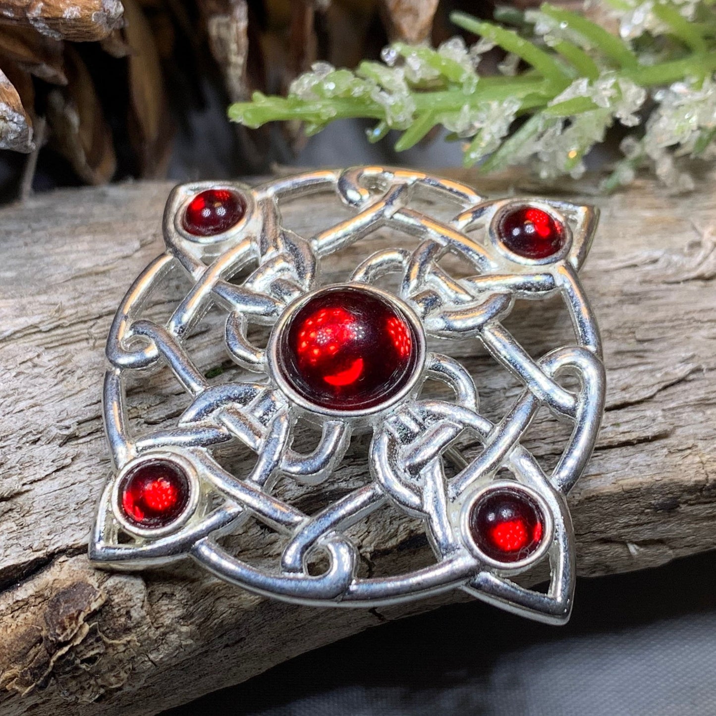 Celtic Brooch, Irish Pennanular Pin, Irish Jewelry, Scottish Brooch, Celtic Pin, Ireland Gift, Plaid Pin, Tartan Pin, Wiccan Jewelry