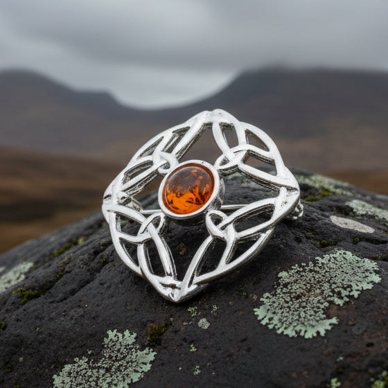 Celtic Brooch, Irish Pennanular Pin, Irish Jewelry, Scottish Brooch, Celtic Pin, Ireland Gift, Plaid Pin, Tartan Pin, Wiccan Jewelry