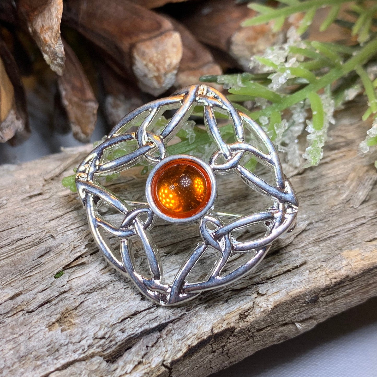Celtic Brooch, Irish Pennanular Pin, Irish Jewelry, Scottish Brooch, Celtic Pin, Ireland Gift, Plaid Pin, Tartan Pin, Wiccan Jewelry