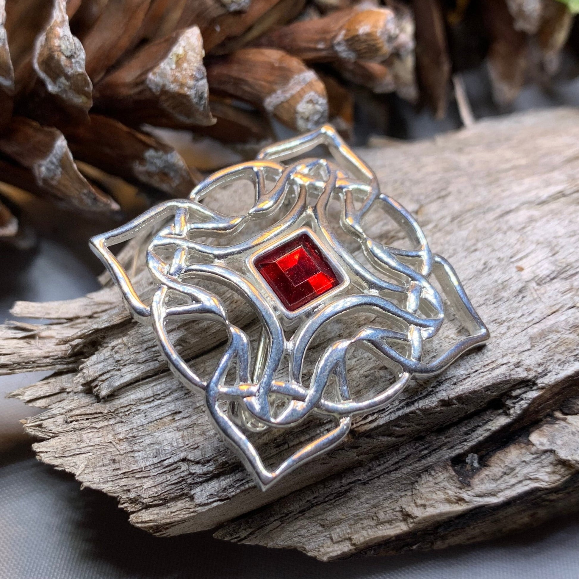 Celtic Brooch, Irish Crystal Pin, Irish Jewelry, Scottish Brooch, Celtic Pin, Ireland Gift, Plaid Pin, Tartan Pin, Wiccan Jewelry, Wife Gift