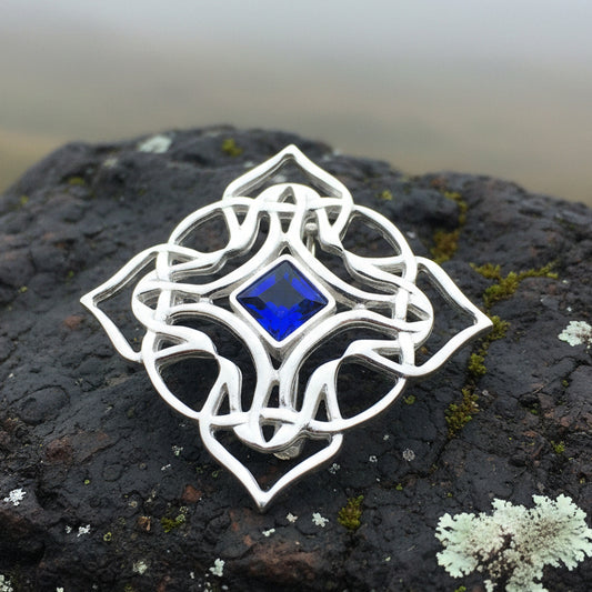 Celtic Brooch, Irish Crystal Pin, Irish Jewelry, Scottish Brooch, Celtic Pin, Ireland Gift, Plaid Pin, Tartan Pin, Wiccan Jewelry, Wife Gift