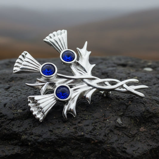 Thistle Pin, Celtic Jewelry, Scotland Jewelry, Celtic Brooch, Outlander Jewelry, Kilt Pin, Celtic Pin, Flower Brooch, Ladies Scottish Gift