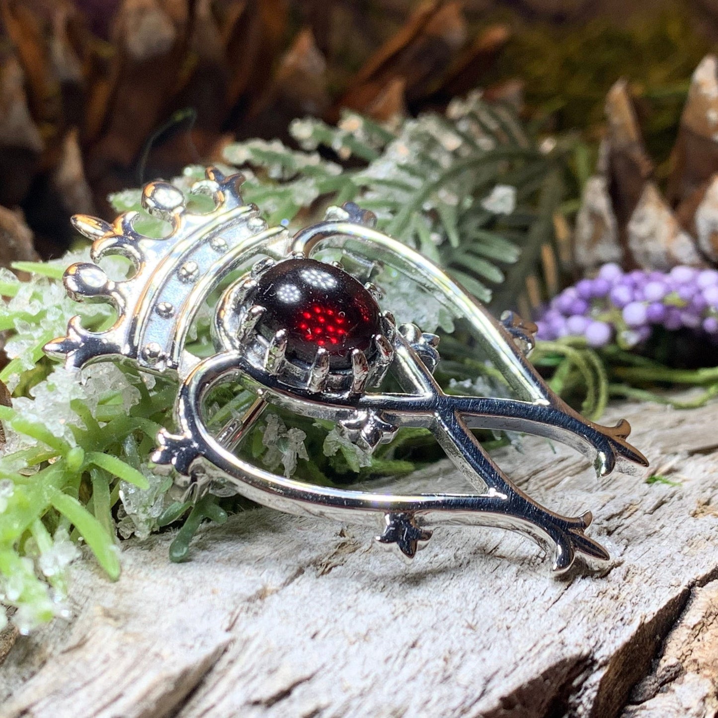 Garnet Luckenbooth Brooch — view 7