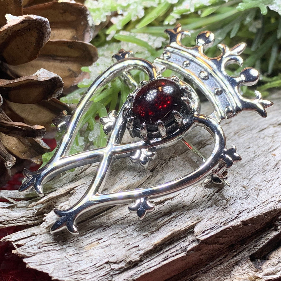 Luckenbooth Brooch, Scotland Jewelry, Celtic Jewelry, Anniversary Gift, Bride Gift, Heart Jewelry, Wife Gift, Bridal Jewelry, Mom Gift