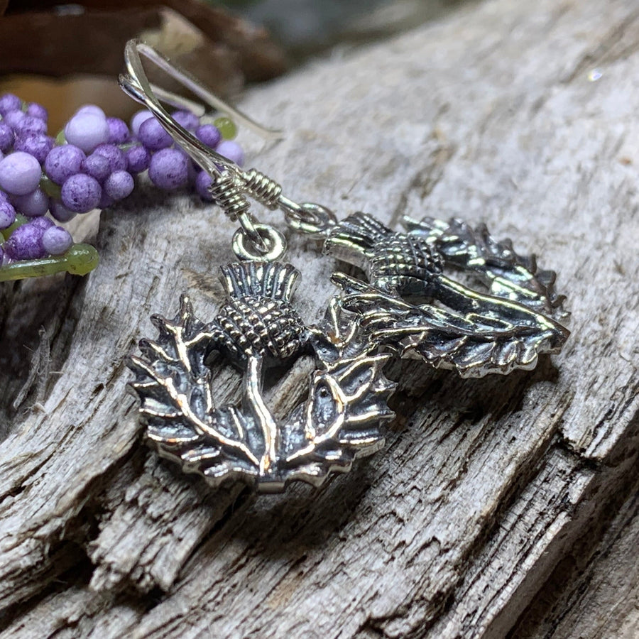 Thistle Earrings, Celtic Jewelry, Scotland Jewelry, Outlander Jewelry, Girlfriend Gift, Sister Gift, Mom Gift, Nature Jewelry, Wife Gift