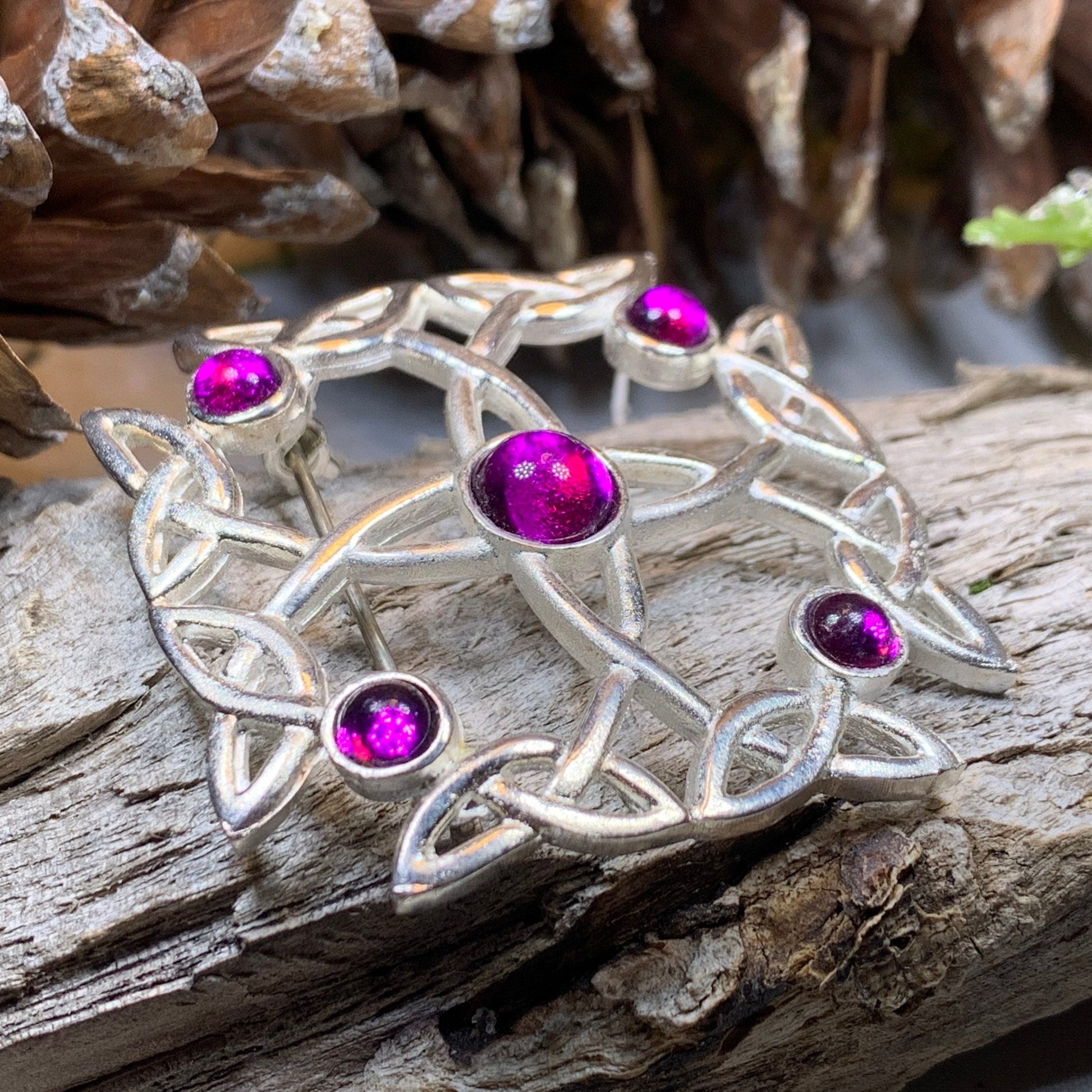 Celtic Brooch, Irish Pennanular Pin, Irish Jewelry, Scottish Brooch, Celtic Pin, Ireland Gift, Plaid Pin, Tartan Pin, Wiccan Jewelry