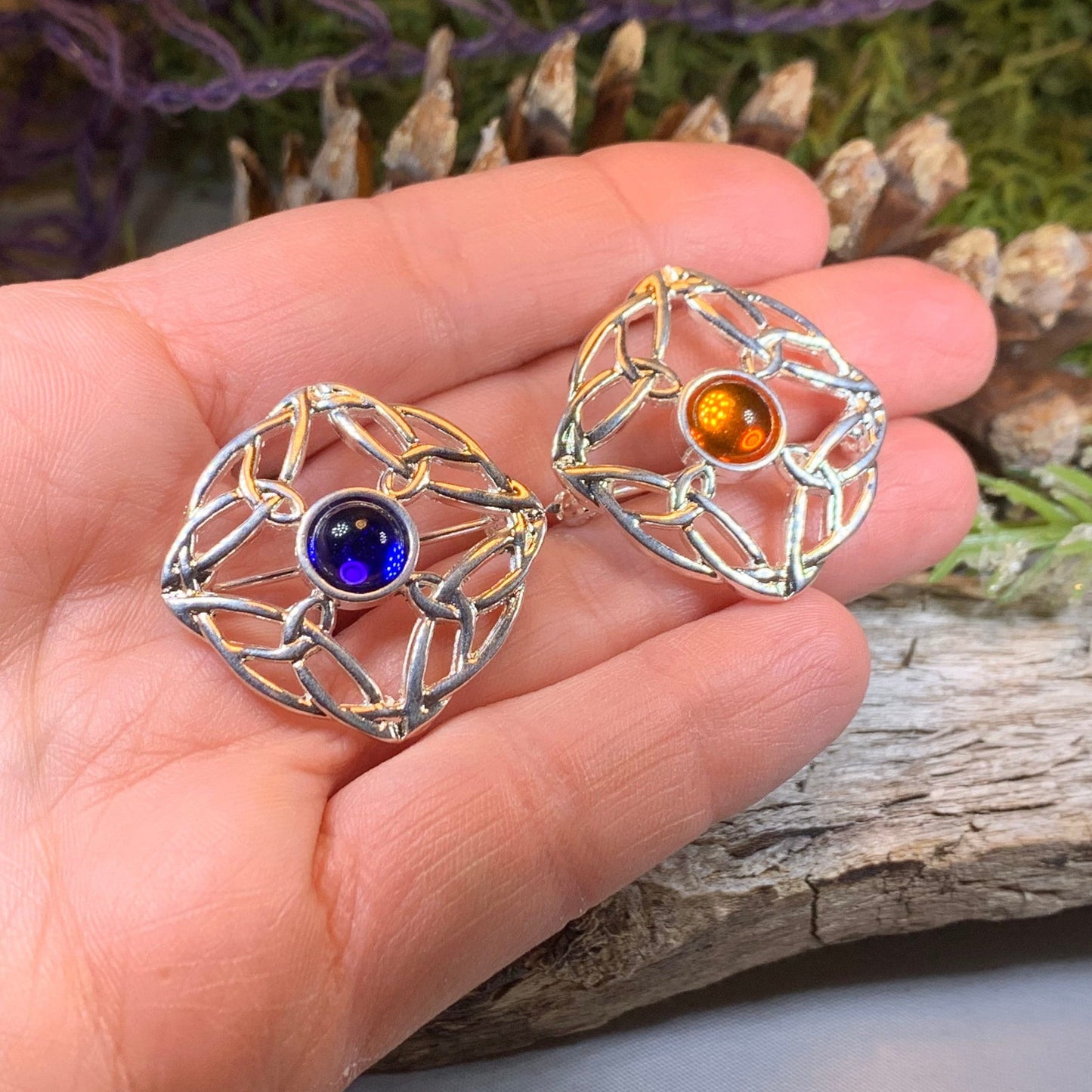 Celtic Brooch, Irish Pennanular Pin, Irish Jewelry, Scottish Brooch, Celtic Pin, Ireland Gift, Plaid Pin, Tartan Pin, Wiccan Jewelry