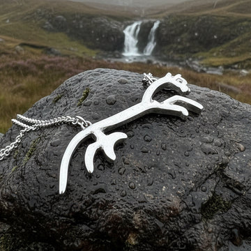 Celtic Horse Necklace, Uffington White Horse, Horse Lover Gift, Animal Lover Gift, Nature Jewelry, Horseback Rider Gift, Equestrian Gift