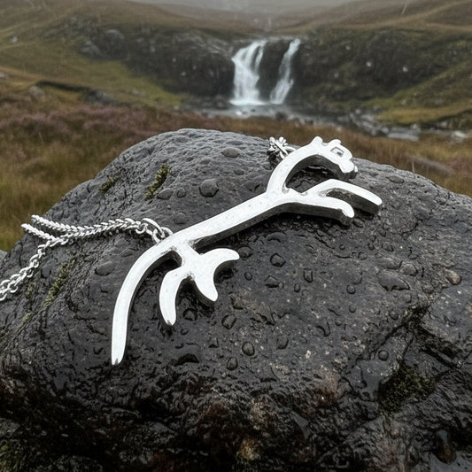 Celtic Horse Necklace, Uffington White Horse, Horse Lover Gift, Animal Lover Gift, Nature Jewelry, Horseback Rider Gift, Equestrian Gift