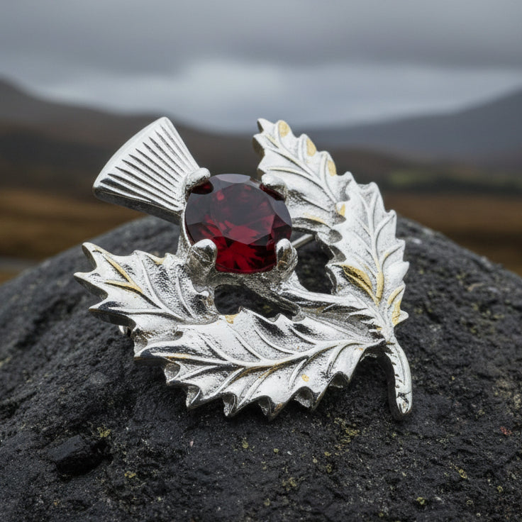 Thistle Brooch, Celtic Jewelry, Scottish Pin, Bridal Jewelry, Anniversary Gift, Tartan Pin, Celtic Brooch, Scotland Jewelry, Outlander Pin