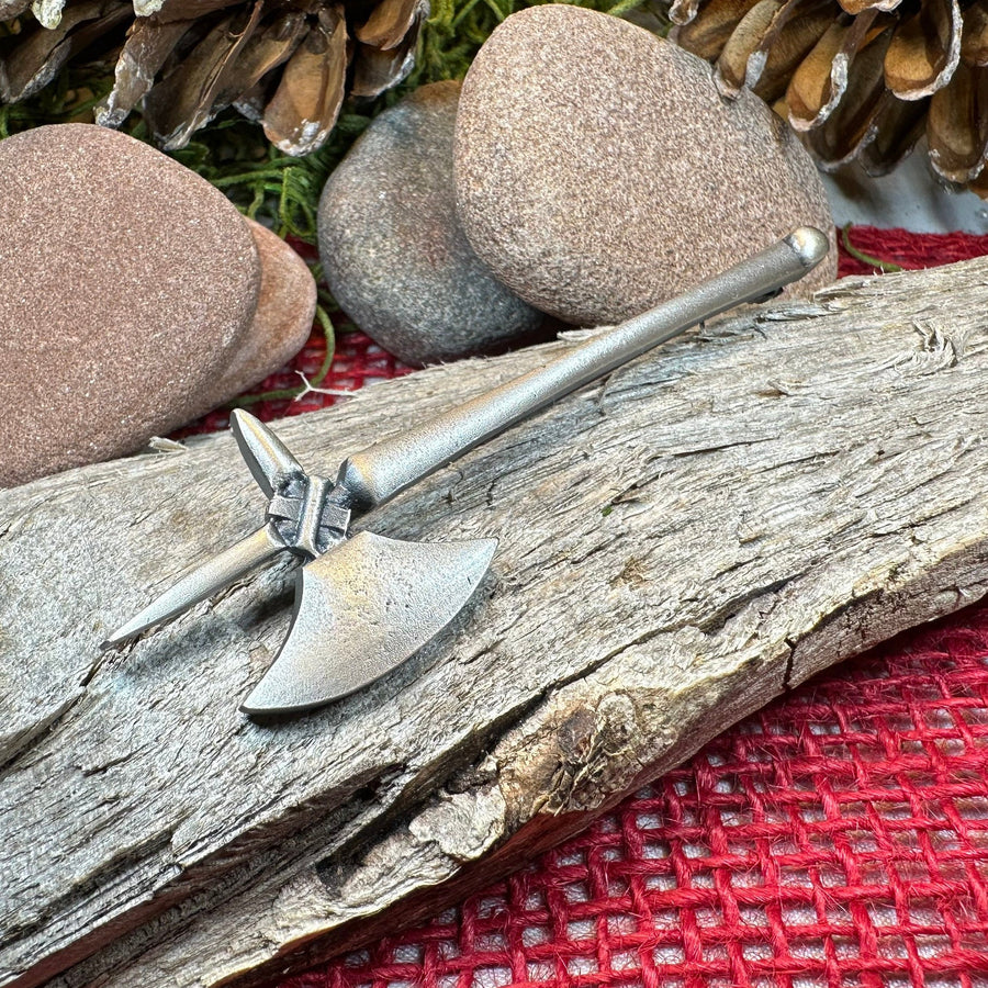 Medieval Battle Axe Kilt Pin, Pole Axe Pin, Scotland Kilt Pin, Scottish Brooch, Sword Brooch, Viking Pin, Scotland Gift, Dad Gift