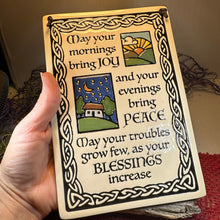 Load image into Gallery viewer, Irish Blessing Wall Art, Ireland Gift, Ceramic Wall Plaque, New Home Gift, Mother&#39;s Day Gift, Wedding Gift, Irish Decor, Religious Prayer
