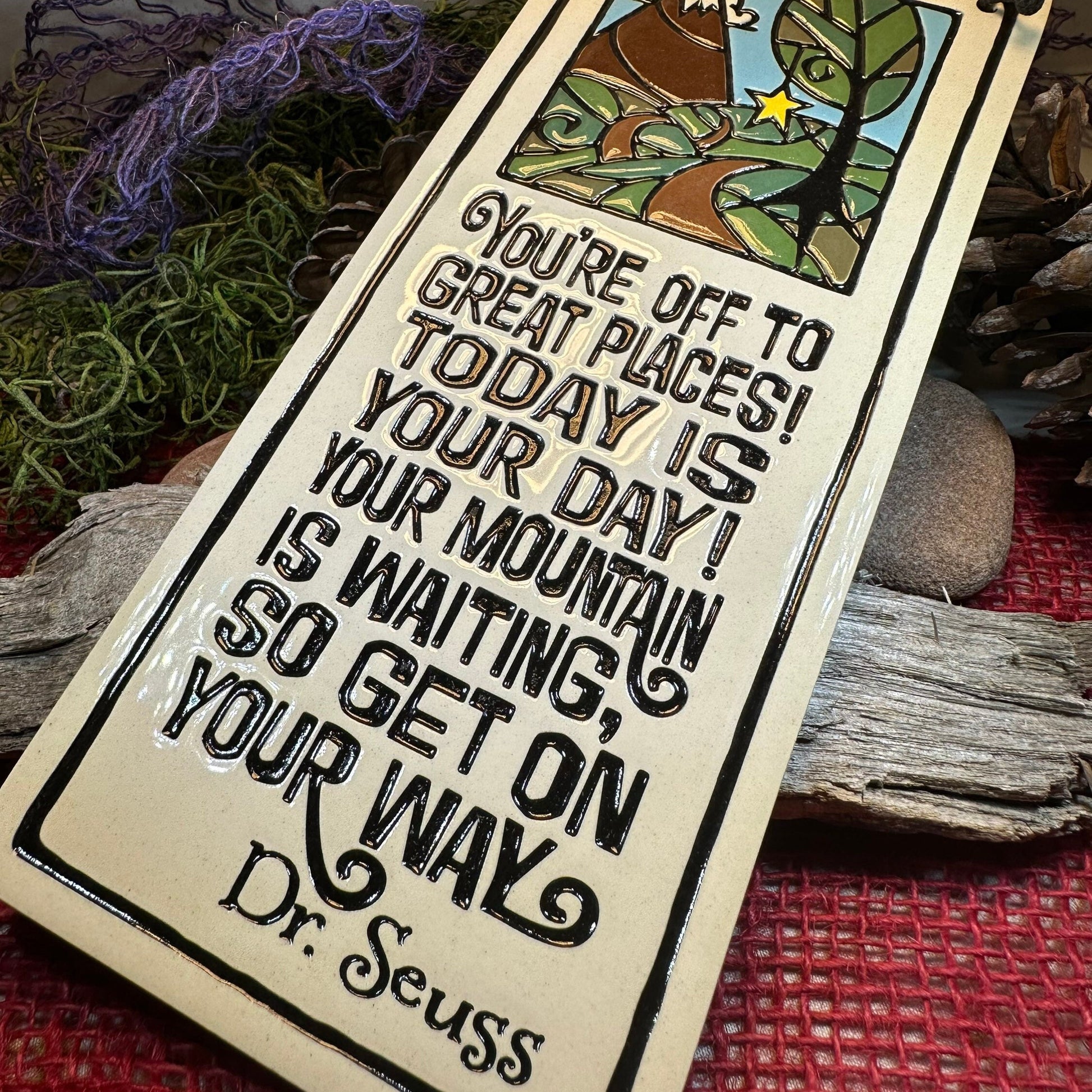 Mountain Wall Art, Encouragement Gift, Ceramic Wall Plaque, New Home Gift, Graduation Gift, Wedding Gift, Teenager Gift, New Job Gift