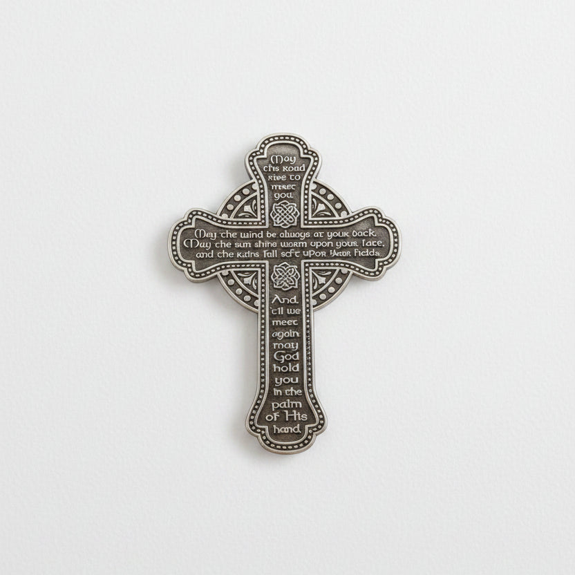 Irish Blessing Wall Cross, Ireland Gift, Pewter Celtic Cross, New Home Gift, Irish Cross Gift, Wedding Gift, Irish Decor, Religious Prayer