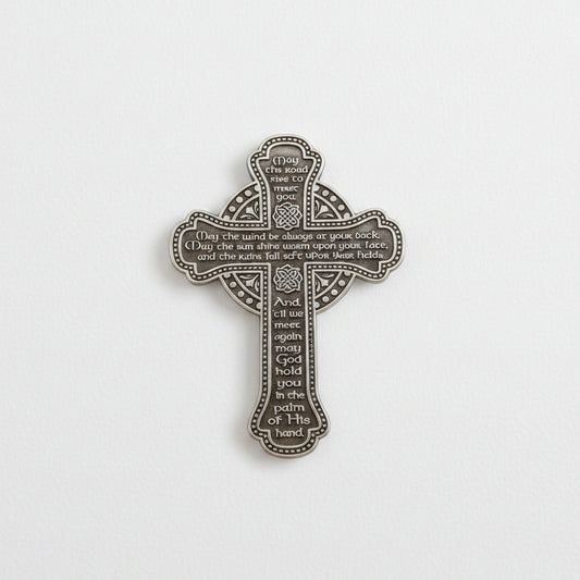 Irish Blessing Wall Cross, Ireland Gift, Pewter Celtic Cross, New Home Gift, Irish Cross Gift, Wedding Gift, Irish Decor, Religious Prayer