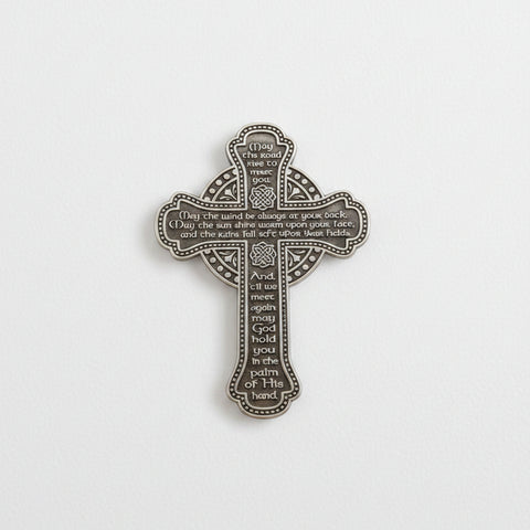 Load image into Gallery viewer, Irish Blessing Wall Cross, Ireland Gift, Pewter Celtic Cross, New Home Gift, Irish Cross Gift, Wedding Gift, Irish Decor, Religious Prayer
