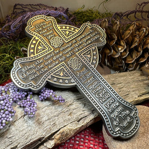Irish Blessing Wall Cross, Ireland Gift, Pewter Celtic Cross, New Home Gift, Irish Cross Gift, Wedding Gift, Irish Decor, Religious Prayer