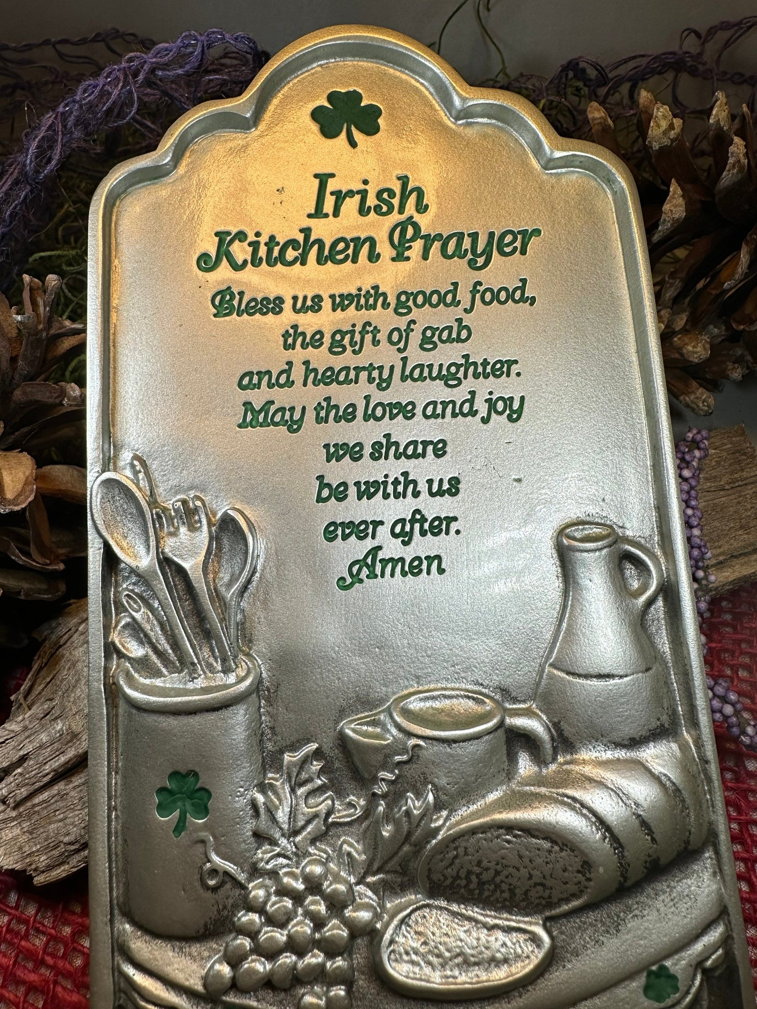 Irish Blessing Kitchen Wall Plaque – Celtic Crystal Design Jewelry