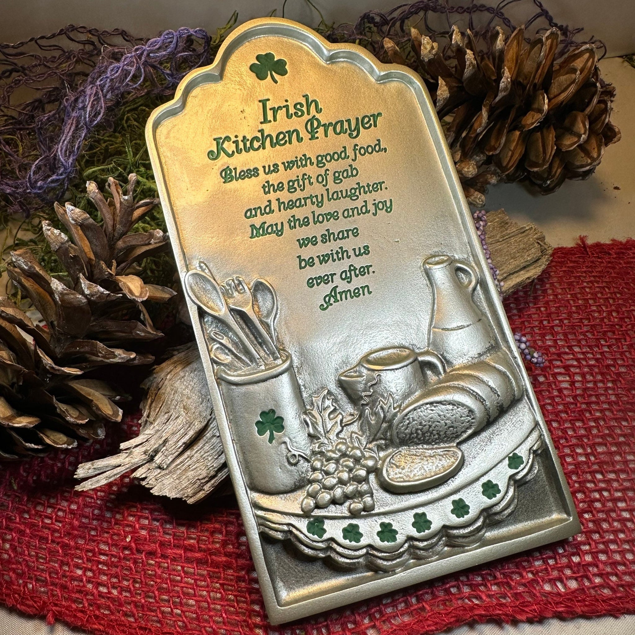 Irish Blessing Kitchen Wall Plaque – Celtic Crystal Design Jewelry