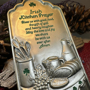 Irish Blessing Wall Art, Ireland Gift, Kitchen Wall Plaque, New Home Gift, Chef Gift, Wedding Gift, Irish Kitchen Decor, Religious Prayer