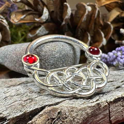 Load image into Gallery viewer, Celtic Brooch, Irish Red Pin, Irish Jewelry, Scottish Brooch, Celtic Pin, Ireland Gift, Plaid Pin, Tartan Pin, Wiccan Jewelry, Wife Gift
