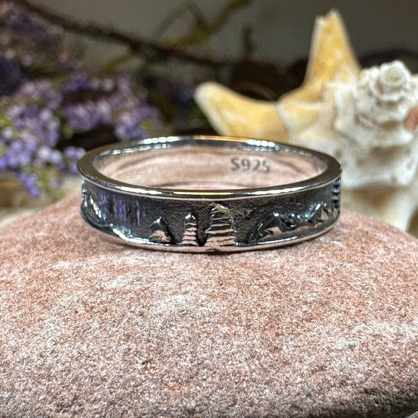 Minimalist Mountain Ring, Scottish Highlands Ring, Celtic Jewelry, Scotland Jewelry, HIker Jewelry, Wiccan Jewelry, Anniversary Gift
