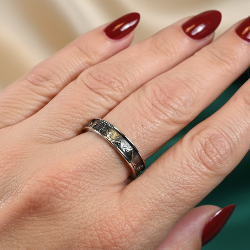 Minimalist Mountain Ring, Scottish Highlands Ring, Celtic Jewelry, Scotland Jewelry, HIker Jewelry, Wiccan Jewelry, Anniversary Gift