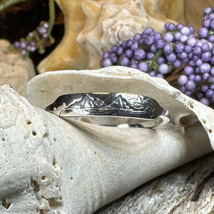 Minimalist Mountain Ring, Scottish Highlands Ring, Celtic Jewelry, Scotland Jewelry, HIker Jewelry, Wiccan Jewelry, Anniversary Gift