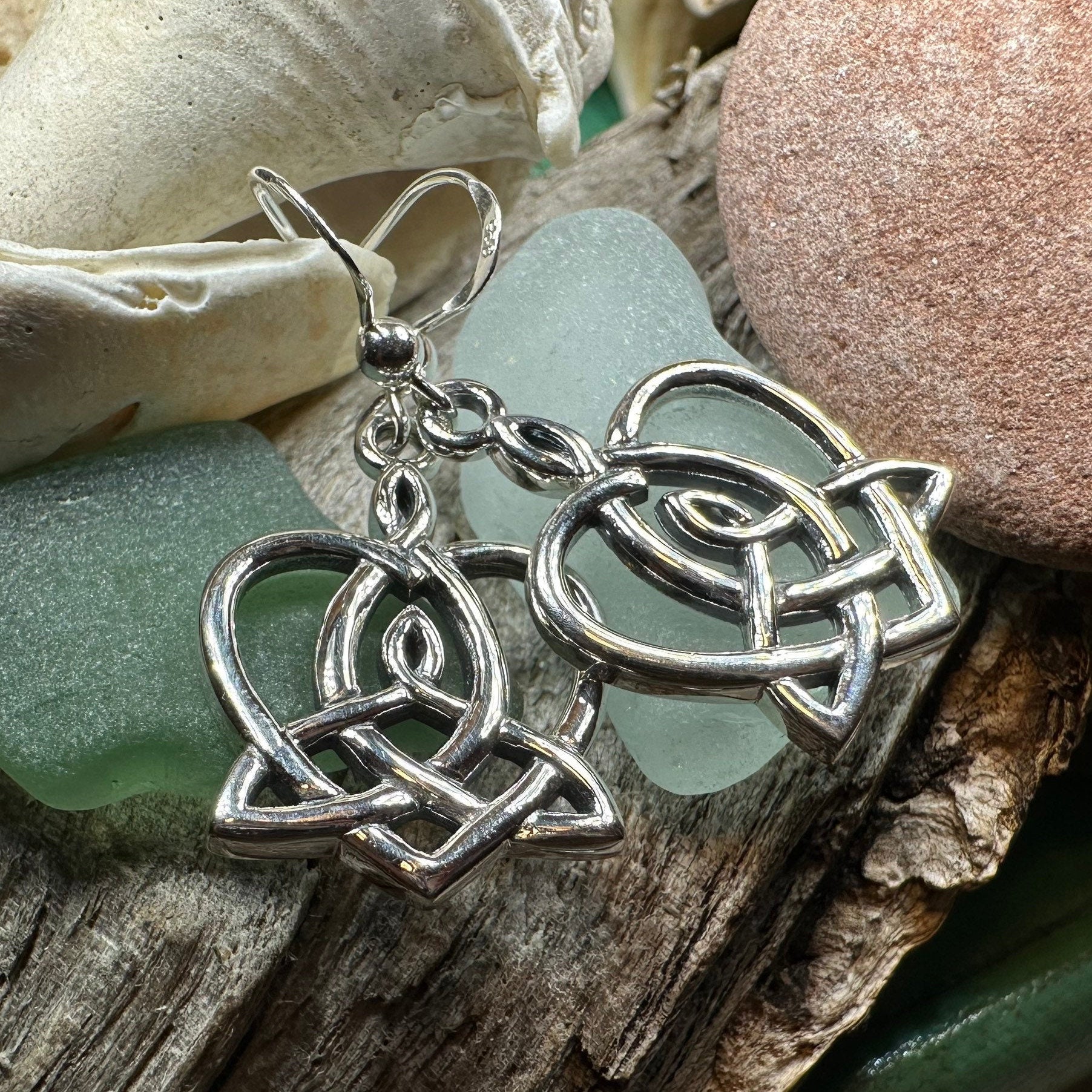 Mother's Knot Earrings, Celtic Knot Earrings, Ireland Jewelry, Dangle Earrings, New Mom Gift, Trinity Knot, Irish Gift, Mother Daughter Gift
