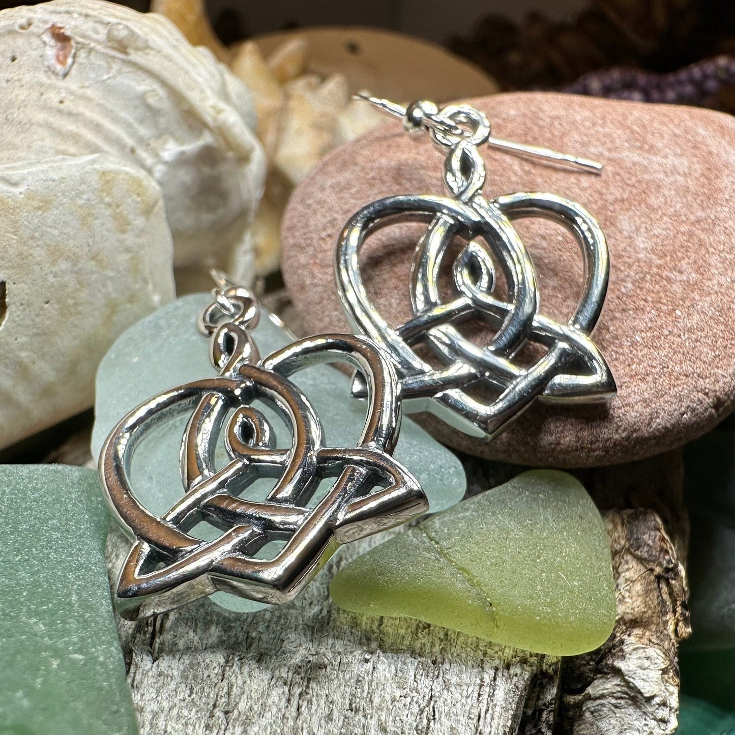 Mother's Knot Earrings, Celtic Knot Earrings, Ireland Jewelry, Dangle Earrings, New Mom Gift, Trinity Knot, Irish Gift, Mother Daughter Gift