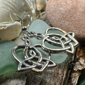 Mother's Knot Earrings, Celtic Knot Earrings, Ireland Jewelry, Dangle Earrings, New Mom Gift, Trinity Knot, Irish Gift, Mother Daughter Gift
