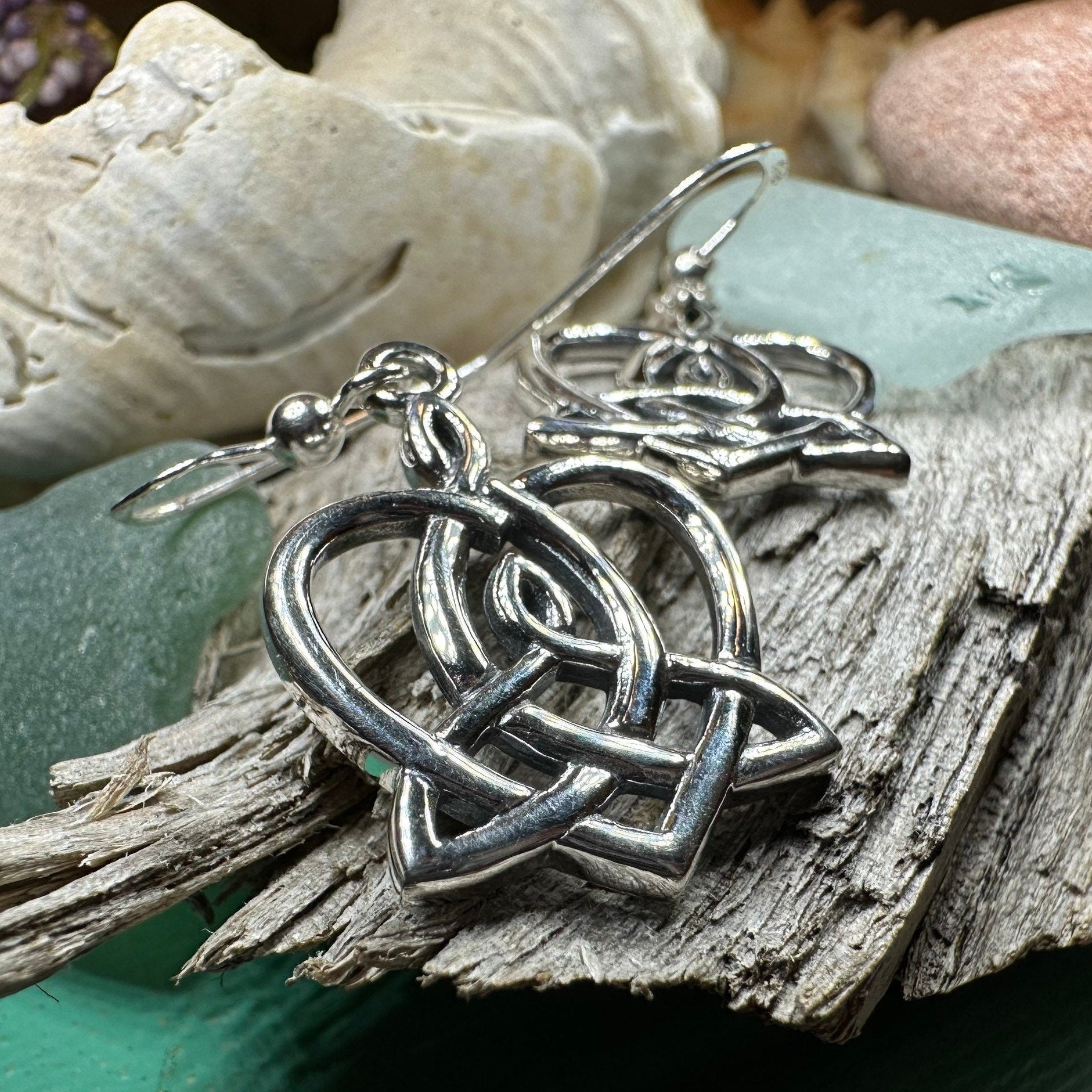Mother's Knot Earrings, Celtic Knot Earrings, Ireland Jewelry, Dangle Earrings, New Mom Gift, Trinity Knot, Irish Gift, Mother Daughter Gift