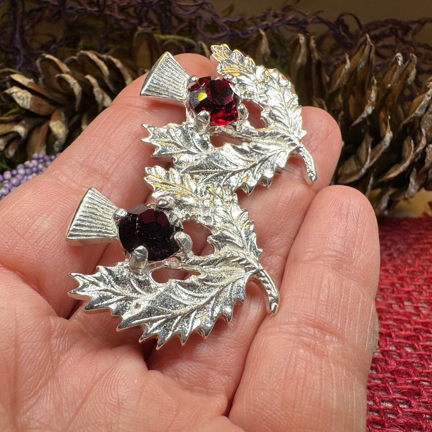 Thistle Brooch, Celtic Jewelry, Scottish Pin, Bridal Jewelry, Anniversary Gift, Tartan Pin, Celtic Brooch, Scotland Jewelry, Outlander Pin