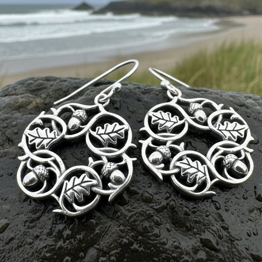 Oak Leaf Earrings, Celtic Jewelry, Acorn Jewelry, Ireland Gift, IrishJewelry, Scotland Jewelry, Leaf Jewelry, Woodland Gift, Graduation Gift